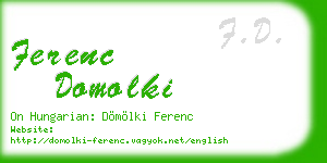 ferenc domolki business card